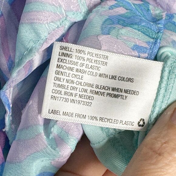 Wild Fable Womens Slip Dress Size Large Drop Waist 80s Fairy Flouncy Pink Blue - Picture 9 of 10